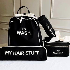 Travel Heat Resistant Hair Bag Black